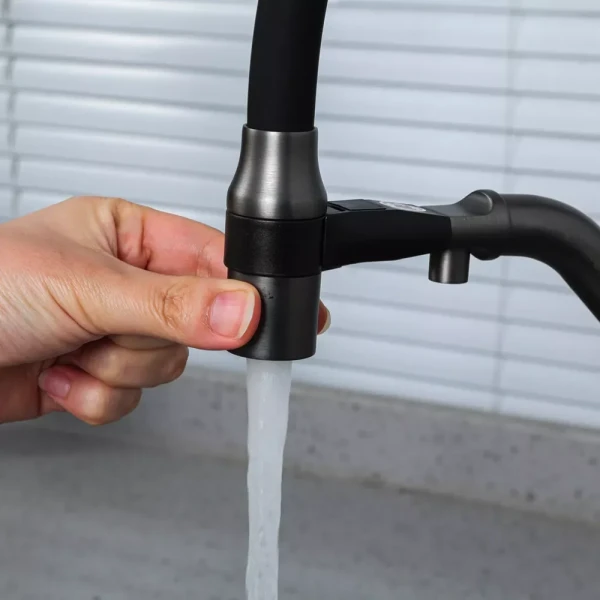 Смеситель для кухни GAPPO G4398-89 с подключением оружейная сталь фильтра