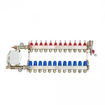 Комплект колектора з витратомірами ITAL UHW-B012, нержавіюча сталь, підкл. кутове