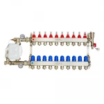 Комплект колектора з витратомірами ITAL UHW-A010, нержавіюча сталь, підкл. пряме