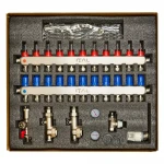 Комплект колектора з витратомірами ITAL UHW-A011, нержавіюча сталь, підкл. пряме