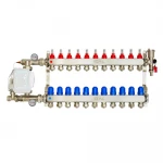 Комплект колектора з витратомірами ITAL UHW-A011, нержавіюча сталь, підкл. пряме