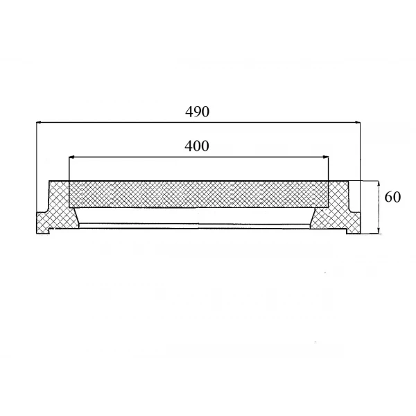 Люк РУСЛАНА прямоугольный черный 490x540 мм, крышка 400x450 мм (погрузка 1.5 т) с замком