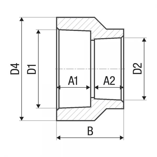 Муфта перехідна PP-r ITAL 40 x 32 мм