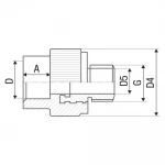Муфта PP-r із зовнішньою різьбою ITAL 25 мм х 1/2
