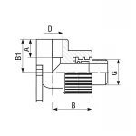 Кутник 90° з зовнішньою різьбою ITAL 20 мм х 1/2