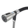 Смеситель для кухни GAPPO G4399-75 однорычажный под осмос с высоким силиконовым изливом нержавеющая сталь крепление гайкой диаметр 35 мм сатин/черный
