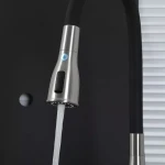 Смеситель для кухни GAPPO G4399-65 под осмос однорычажный с высоким силиконовым изливом из нержавеющей стали сатин крепления гайкой Ø35