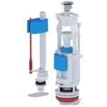 Комплект механізму бачка унітазу Kronoplast BK2R0810 з подвійним нижнім зливом, 1/2