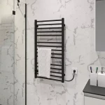 Полотенцесушитель электрический Deffi Lima 400х1000 правый 154 Вт черный