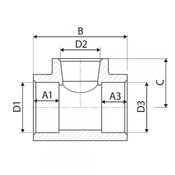 Трійник перехідний PP-r ITAL 40 x 32 x 40 мм