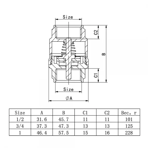 Клапан обратный ITAL 1