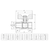 Кран кульовий ITAL PN40 1/2