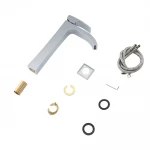 Смеситель для умывальника GAPPO G1007-81 однорычажный с литым изливом латунный хромированный крепеж гайкой Ø35