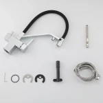 Смеситель для кухни GAPPO G4395-60 под осмос однорычажный с высоким силиконовым изливом хромированный/черный с латунной шпилькой картридж 90° Ø35