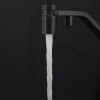 Смеситель для кухни GAPPO G4395-66 однорычажный с высоким силиконовым изливом черный, крепление шпилькой, картридж 90° Ø35