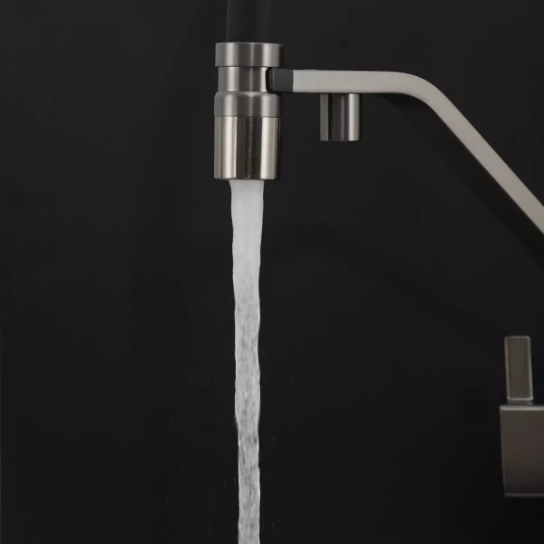 G4395-69 кухня під осмос одноваж вис силік. вил. лат  шпил карт.90° Ø35 (сірий Gungrey/чорний) {8/1}