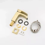 Смеситель для умывальника GAPPO G1007-4 однорычажный с литым изливом крепления гайкой Ø35 бронзовый