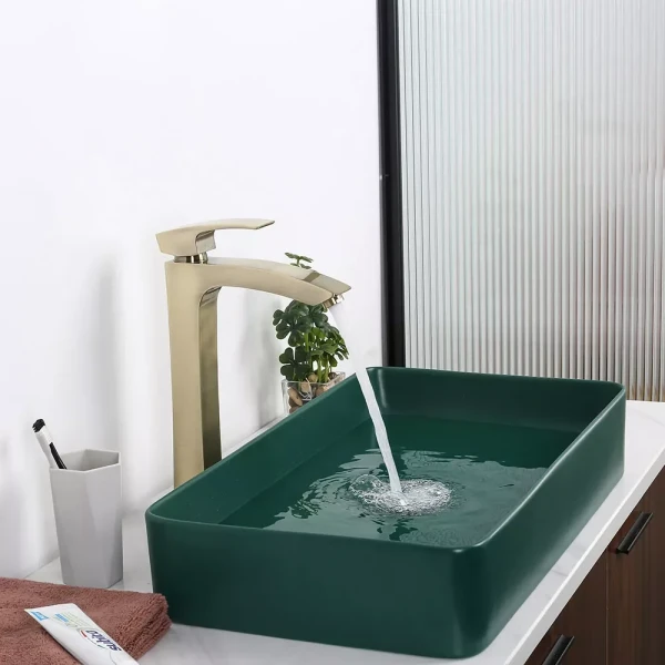 G1007-42 умивальник високий одноваж. лит. вилив. лат. гайка Ø35 (бронза)** {8/1}