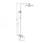 G2407-4 душ. система 3х функц. одноваж. плоск. аератор лат. Ø35 (бронза)** {3/1}