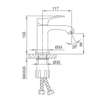 Смеситель для умывальника FRAP F1075-9