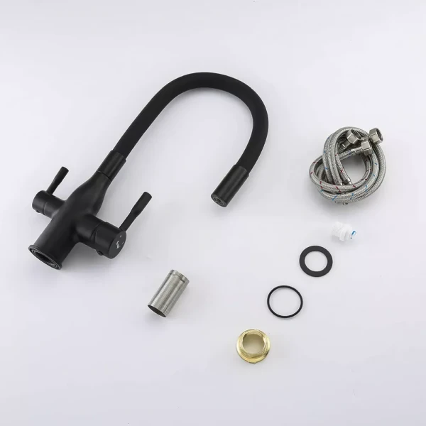 Смеситель для кухни FRAP F4396-6 с гибким изливом под фильтр