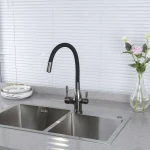 Смеситель для кухни FRAP F4396-15 с гибким изливом под фильтр