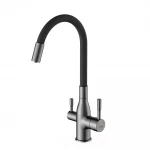 Смеситель для кухни FRAP F4396-15 с гибким изливом под фильтр