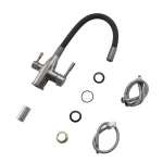 Смеситель для кухни FRAP F4396-15 с гибким изливом под фильтр