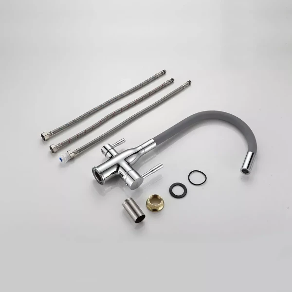 Смеситель для кухни под фильтр FRAP F4396 с гибким изливом