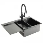 Кухонна мийка GAPPO GS7850-6R накладна 780x500 мм, поверхня PVD, чаша права