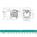 Центробежный насос SHIMGE PXm804 многоступенчатый 1.5 кВт (максимальный напор 45 м, максимальная производительность 233 л/мин)