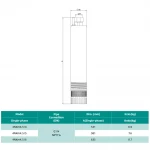 Погружной насос SHIMGE 4NKm3/5-0.37 0.37 кВт с нижним забором диаметром 96 мм для скважин 4