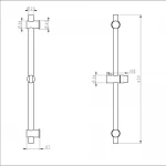 Душевая стойка WEZER STK-01-B из нержавеющей стали черная