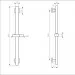 Душевая стойка WEZER STK-02-B из нержавеющей стали черная