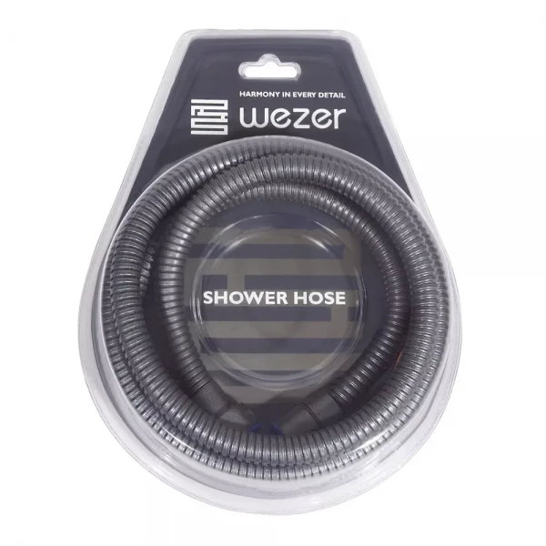 Душевой шланг WEZER WKR-008-180GG 180 см оружейная сталь