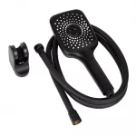 Душевой набор WEZER WKY-537 черный (лейка 3 режима, шланг, крепление лейки)