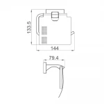 Бумагадержатель GAPPO G0703-9 оружейная сталь