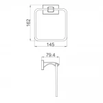 Полотенцедержатель GAPPO G0704-9 оружейная сталь