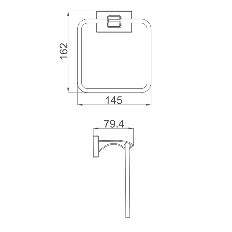 Тримач для рушників GAPPO G0704-9, збройова сталь