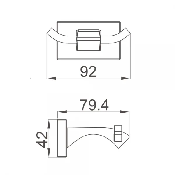 Крючок двойной GAPPO G0705-29 оружейная сталь
