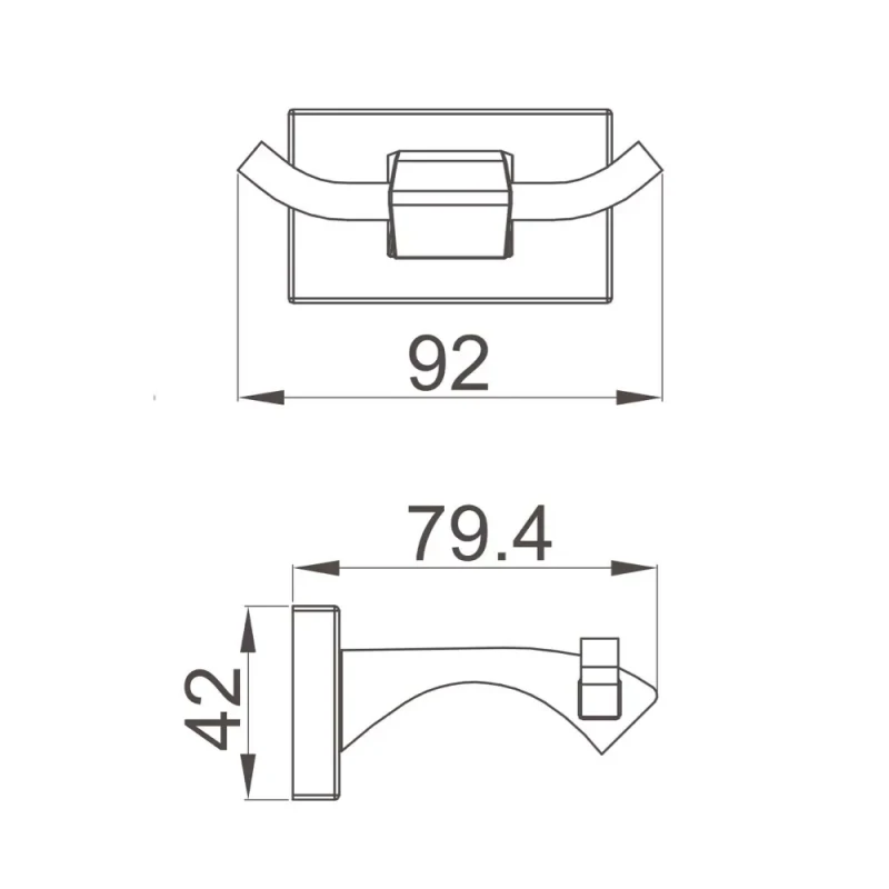 Гачок подвійний GAPPO G0705-29, збройова сталь