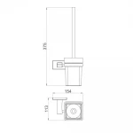 Ерш для унитаза GAPPO G0710-9 настенная оружейная сталь.