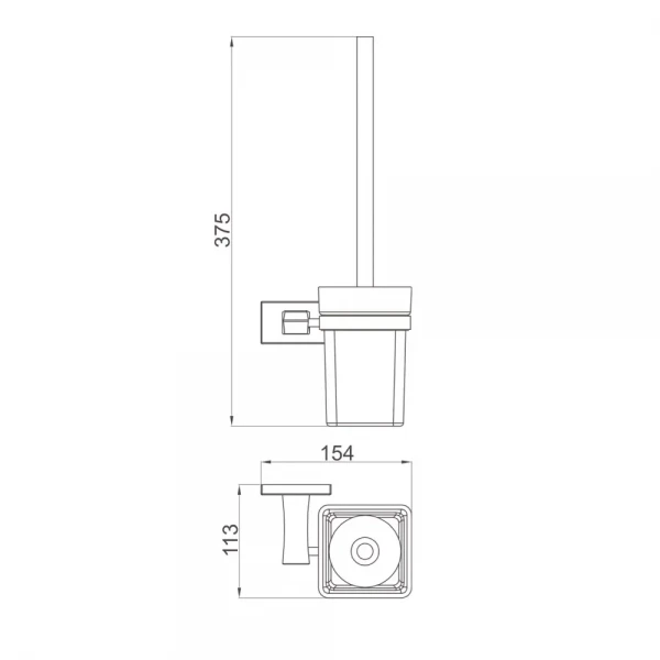 Ерш для унитаза GAPPO G0710-9 настенная оружейная сталь.