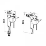 Клапан для бачка унітазу GAPPO G1892.03 універсал 3/8