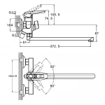Смеситель для ванны WEZER NOF7 однорычажный с длинным поворотным изливом хромированный сплав Ø35