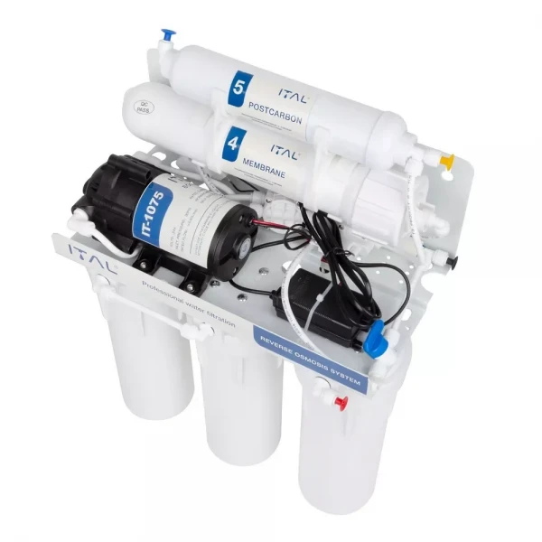 Фильтр обратного осмоса ITAL RO5-75P пятиступенчатая система очистки с насосом.