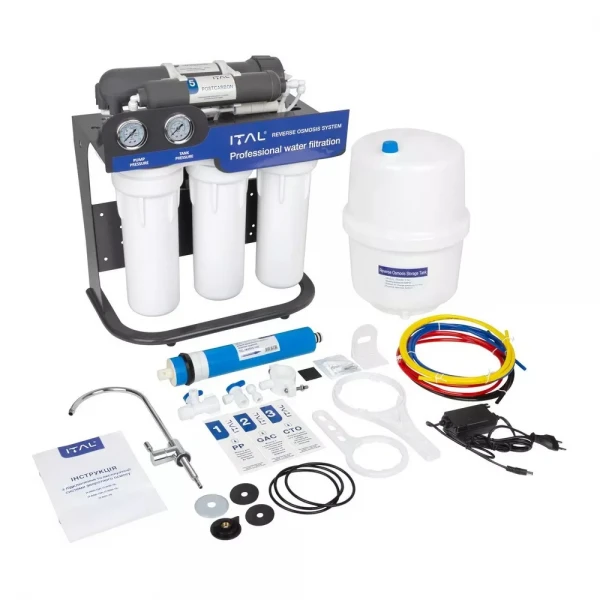 Фильтр обратного осмоса ITAL RO5-100P пятиступенчатый с насосом.