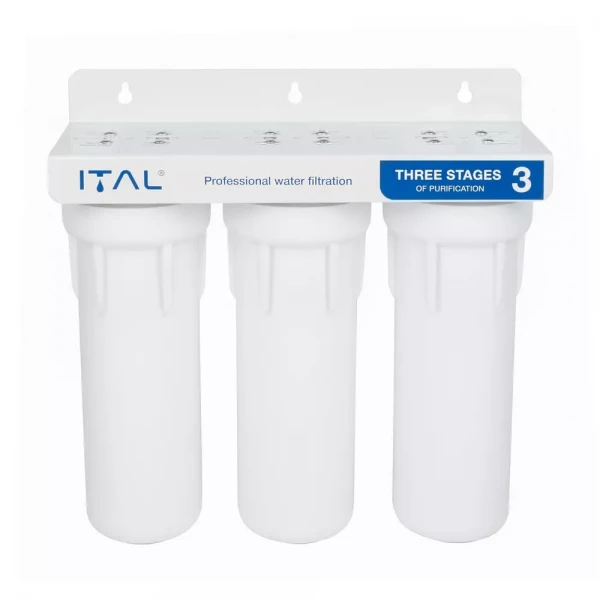 Фильтр тройной ITAL с картриджами и краном.