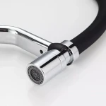 Смеситель для кухни FRAP F4497 однорычажный с силиконовым изливом крепления гайкой корпус латунный Ø35 хром