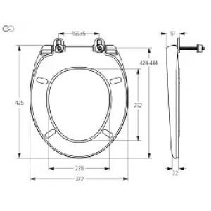 Сидение для унитаза SOLOPLAST 